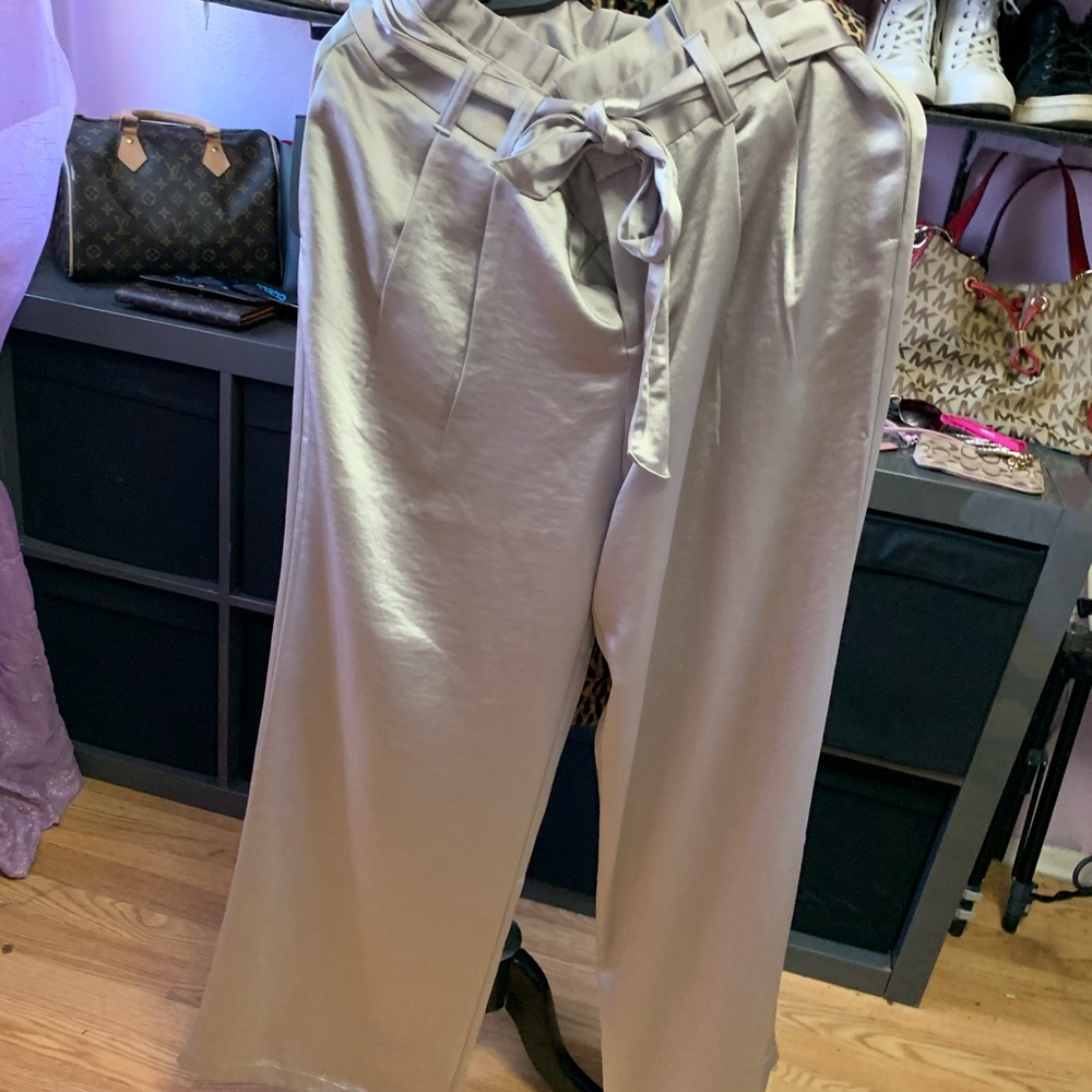 PLATINUM Pants sheen silver